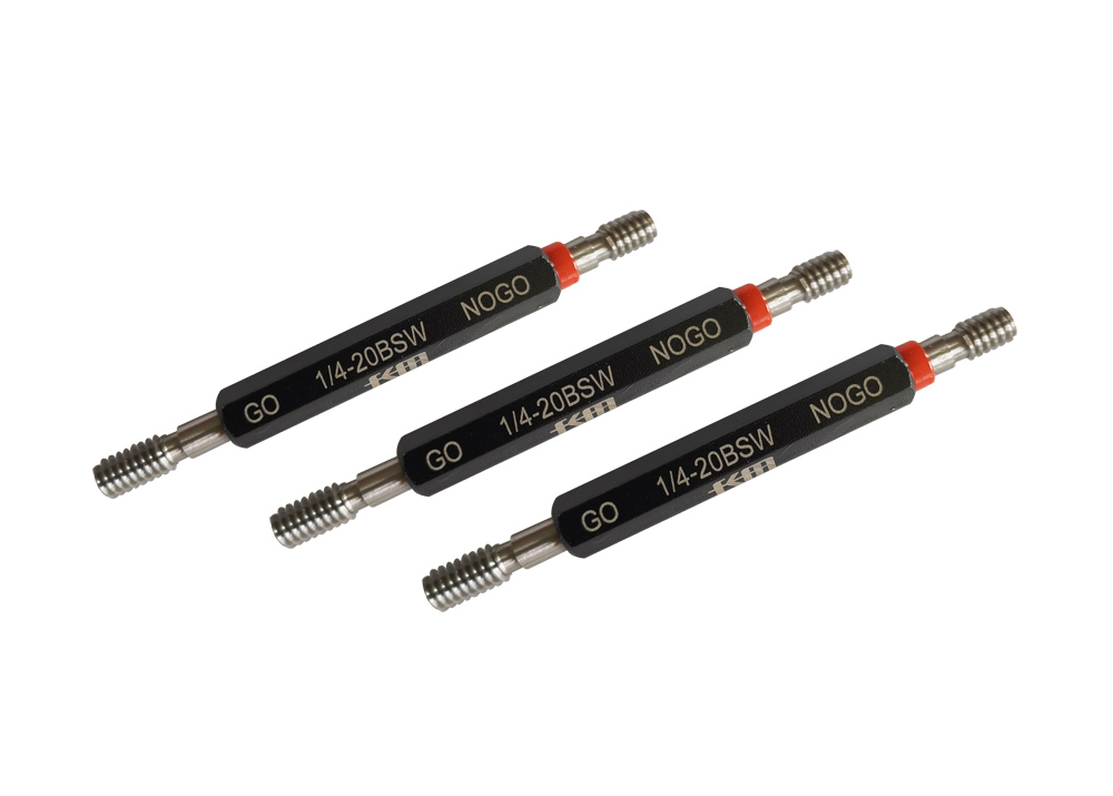 Precision Thread Plug Gauge BSW 1/4-20 Go and NoGo