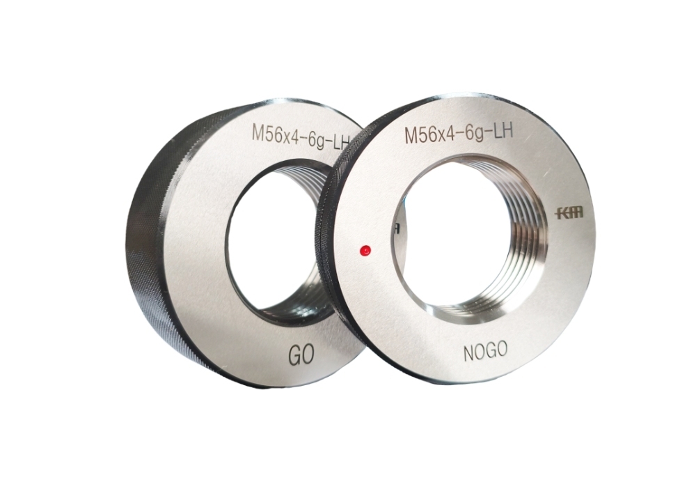 GO and NOGO M56X4 Metric Thread Ring Gauge for Screws Bolts and Threaded Rods with Left Hand