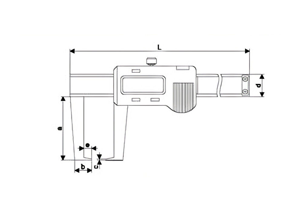 Flat Head External Groove Digital Caliper 0-200mm/0-8" High Precision OEM Measuring Tools Factory