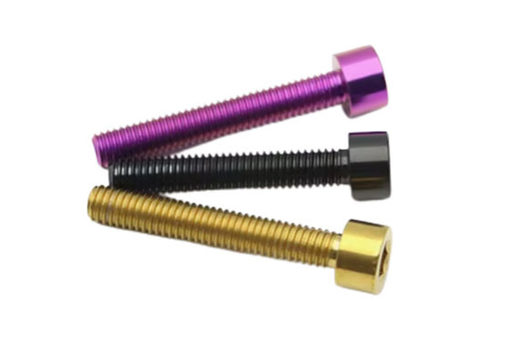 สี Anodizing Titanium Socket Cap Bolt สําหรับการแข่งขันและจักรยานยนต์