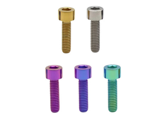 สี Anodizing Hexagon โซค็อตหัวสกรูสําหรับการแข่งขันและจักรยานยนต์